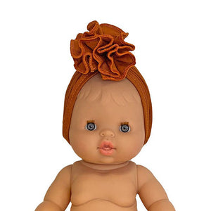 Minikane Paola Reina Baby Doll Turban FLOWER - Cognac