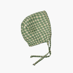 Minikane Paola Reina Baby Doll Bonnet – Gingham Green