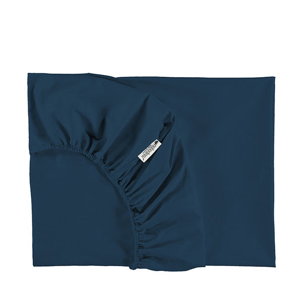 Nobodinoz Tibet Fitted Sheet - Night Blue