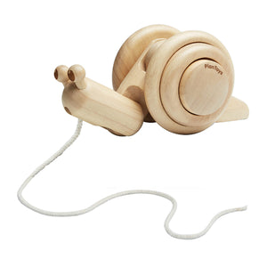 Plan Toys Pull Along Snail - Natural