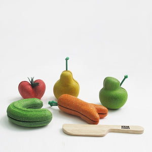 Plan Toys x Kromkommer Crooked Shaped Fruit & Vegetable Set