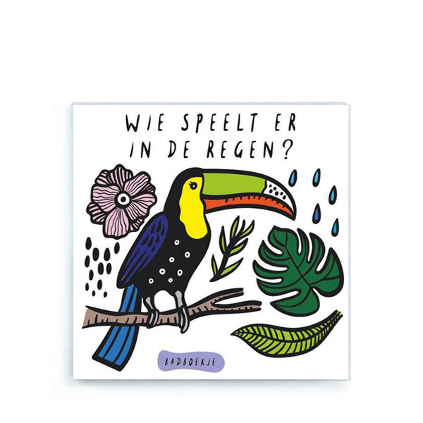 Wee Gallery Bath Book – Wie Speelt er in de Regen ?