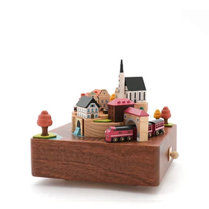 Wooderful Life Wooden Music Box - Autumn Train