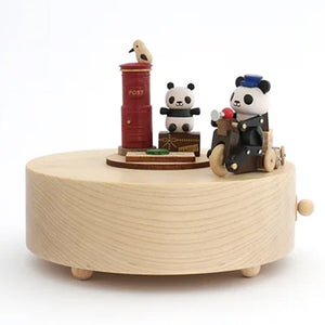 Wooderful Life Wooden Music Box - Panda Mailman