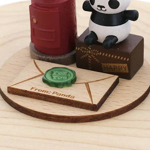 Wooderful Life Wooden Music Box - Panda Mailman