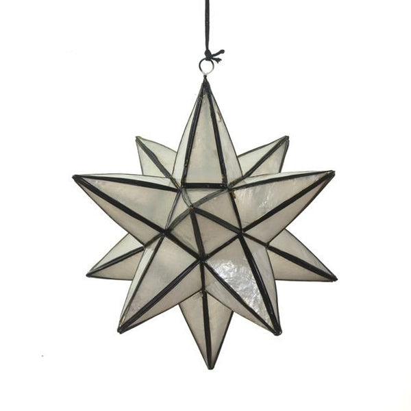 Star Polygon Shaped Christmas Ornament - Black