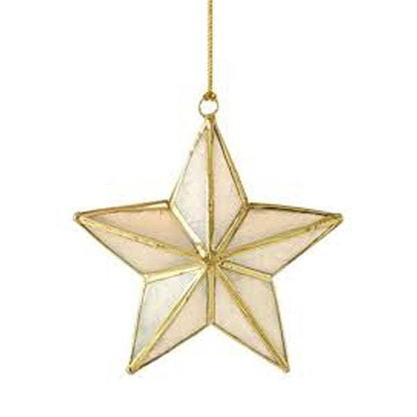 Star Shaped Christmas Ornament - Brass