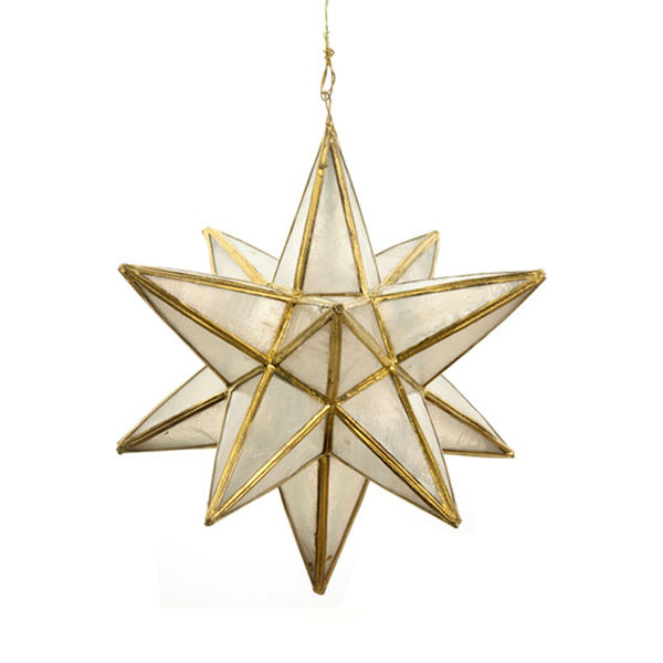 Star Polygon Shaped Christmas Ornament - Brass