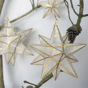 Star Shaped Christmas Ornament - Brass