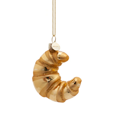 Vondels Glass Shaped Christmas Ornament - Croissant