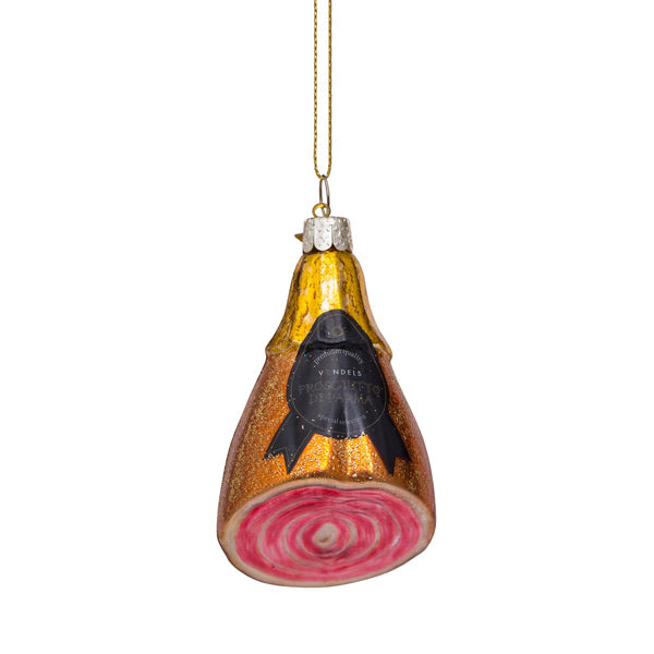 Vondels Glass Shaped Christmas Ornament - Gold Parma Ham