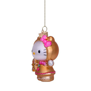 Vondels Glass Shaped Christmas Ornament - Hello Kitty Gingerbread