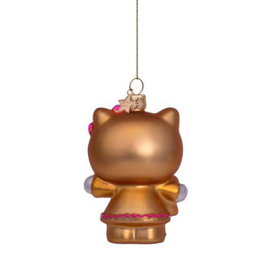 Vondels Glass Shaped Christmas Ornament - Hello Kitty Gingerbread