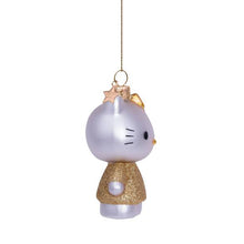 Vondels Glass Shaped Christmas Ornament - Hello Kitty w/gold Dress