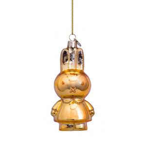 Vondels Glass Shaped Christmas Ornament - Miffy Gold