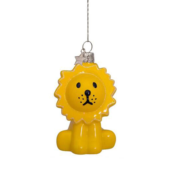 Vondels Glass Shaped Christmas Ornament - Miffy Lion