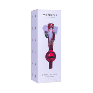 Vondels Glass Shaped Tree topper - Nutcracker Red