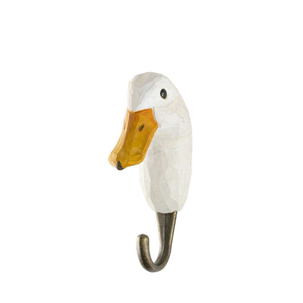 Wildlife Garden Hand Carved Animal Hook - Duck