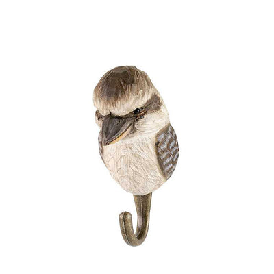 Wildlife Garden Hand Carved Animal Hook - Kookaburra