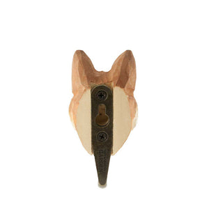 Wildlife Garden Hand Carved Animal Hook - Red Fox