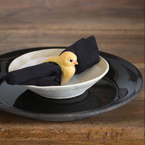 Wildlife Garden Hand Carved Napkin Ring - Chick