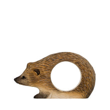 Wildlife Garden Hand Carved Napkin Ring - Hedgehog