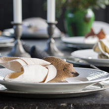 Wildlife Garden Hand Carved Napkin Ring - Hedgehog