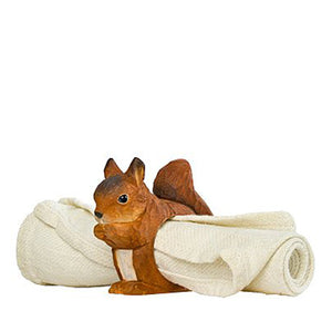 Wildlife Garden Hand Carved Napkin Ring - Squirrel