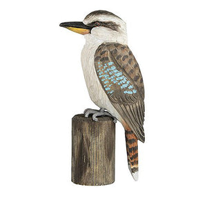 Wildlife Garden Hand Carved Decobird - Laughing Kookaburra