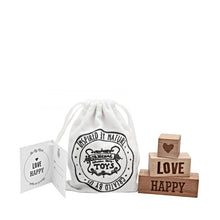 Wooden Story Message Blocks – Happy Love