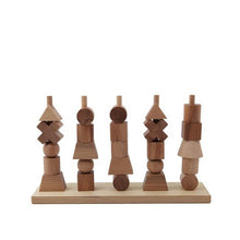 Wooden Story Stacking Toy – Natural