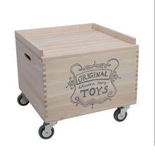 Wooden Story Wooden Storage Crate On Wheels With Top