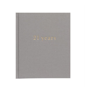 Write To Me 21 Years Journal - 21 Years Of You  • Light Grey