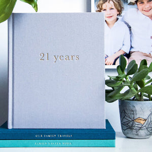 Write To Me 21 Years Journal - 21 Years Of You  • Light Grey