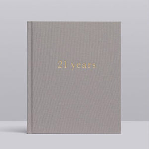 Write To Me 21 Years Journal - 21 Years Of You  • Light Grey